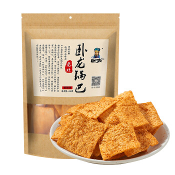 卧龙手工锅巴老灶锅巴襄阳特产休闲零食麻辣味400g/袋	