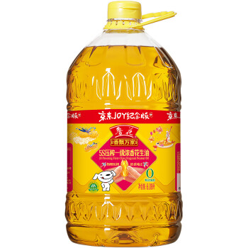 鲁花食用油5S物理压榨一级花生油6.09L	